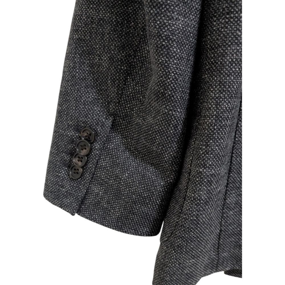 Banana Republic Tailored Slim Fit Tweed Jacket Blazer 42R Dark Charcoal Marzotto - Picture 7 of 12